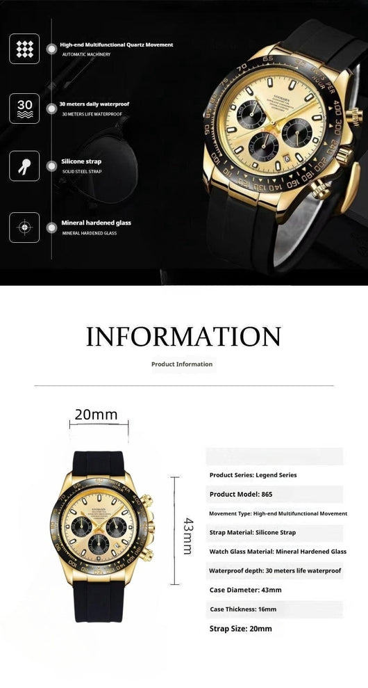 Reloj Mecánico para Hombre con Calendario y Movimiento Quartz - Image 11