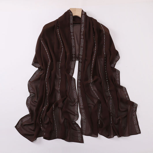 Pañuelo de Gasa de Perlas para Mujer - Elegancia Moderna - Image 14