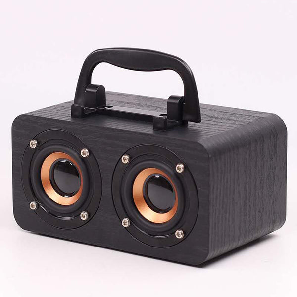 Parlante Bluetooth Portátil de Madera con Sonido Premium