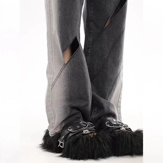 Pantalón Vaquero Talle Alto Rotos Modernos Casual - Image 2