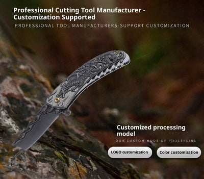 Cuchillo Táctico Plegable de Acero Inoxidable para Camping y Defensa Personal - Image 13