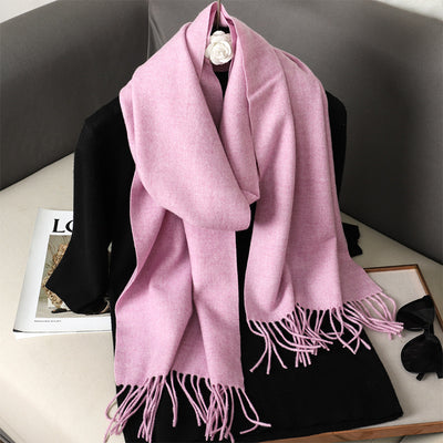 Pashmina Cálida de Color Sólido para Mujer - Chal Suave Estilo Cashmere - Image 54