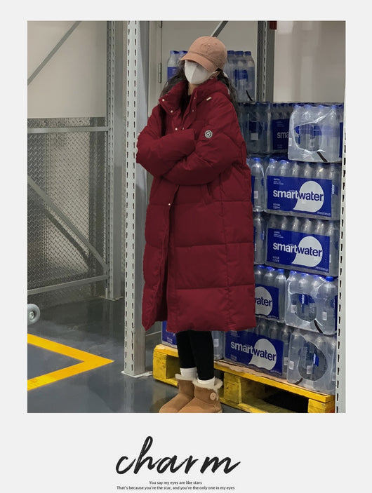 Abrigo Acolchado Grueso Estilo Coreano Suelto para Mujer - Image 9