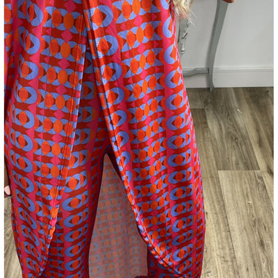Conjunto Sin Mangas Estampado: Blusa y Pantalón de Cuello Redondo - Image 5