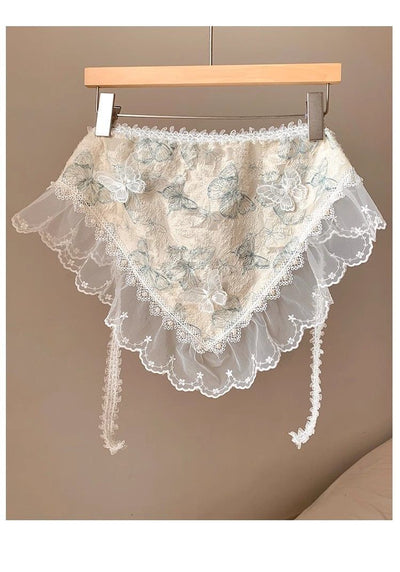 Pañuelo Triangular de Encaje Mariposa para Mujer - Image 19