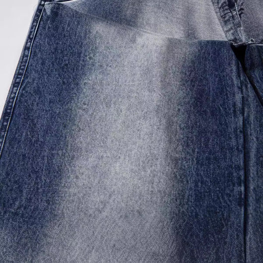 Jeans Rectos de Cintura Alta con Pliegues Amplios - Image 4