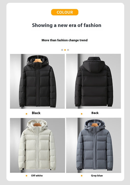 Chaqueta Impermeable con Plumón para Hombre - Corte Holgado con Capucha - Image 9