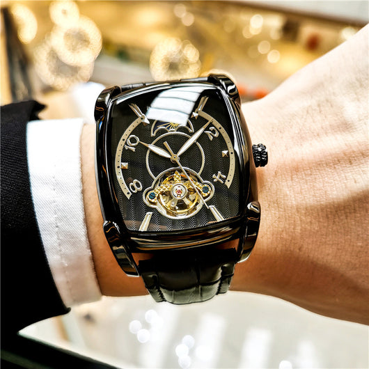 Reloj Mecánico Automático Hombre Esfera Grande Cuadrada - Image 4
