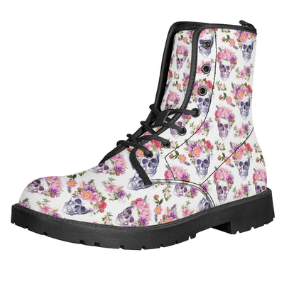 Botas Martin Británicas de Cuero con Estampado y Tacón Bajo Mujer - Image 6