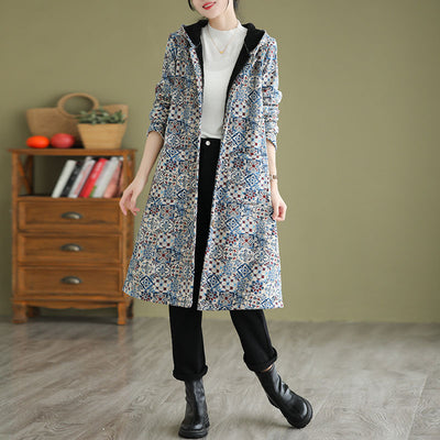 Chaqueta Acolchada Étnica con Capucha y Forro Polar Grueso - Image 2