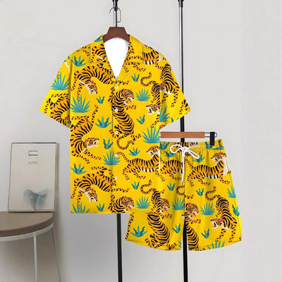 Conjunto Hombre Playera y Shorts Estampados Modernos y Cómodos - Image 20