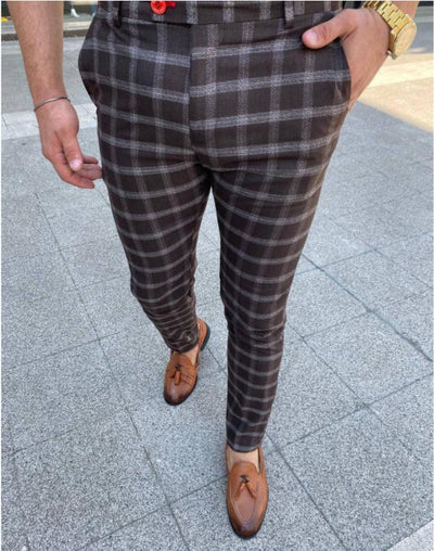 Pantalones Casuales a Cuadros para Hombre - Estilo Profesional - Image 8