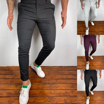Pantalones Chaps Casuales de Color Sólido para Hombre