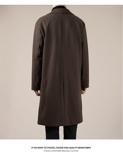 Abrigo de Lana Coreano Largo para Otoño e Invierno - Image 21