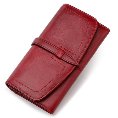 Billetera Retro Grande para Mujer con Cierre de Cremallera y Capacidad Expandible - Image 9