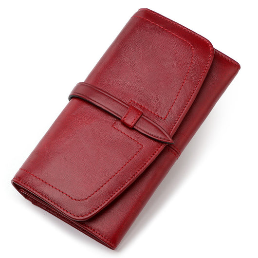 Billetera Retro Grande para Mujer con Cierre de Cremallera y Capacidad Expandible - Image 9