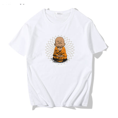 Playera Suelta Estampada Cuello Redondo Manga Corta para Hombre - Image 9