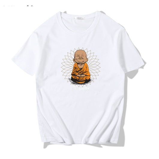 Playera Suelta Estampada Cuello Redondo Manga Corta para Hombre - Image 9