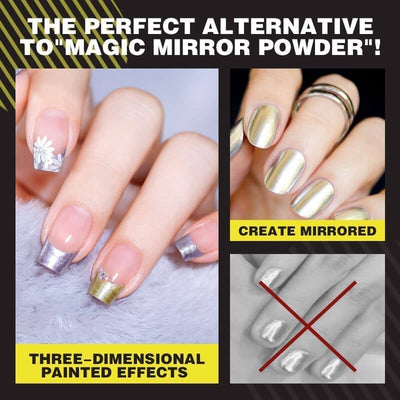 Adhesivo para Uñas con Efecto Espejo Dorado Japonés - Image 12