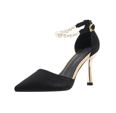 Sandalias de Perla con Tacón Stiletto para Mujer - Talla Pequeña - Image 23