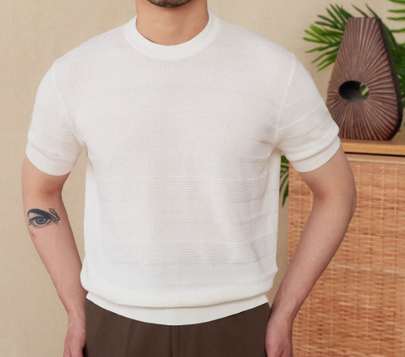 Camiseta Retro Casual de Algodón Puro para Verano