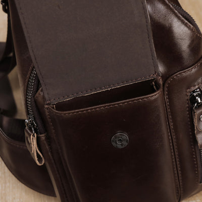 Bolsa Bandolera de Cuero Genuino para Hombre - Estilo Vintage Multifuncional - Image 29