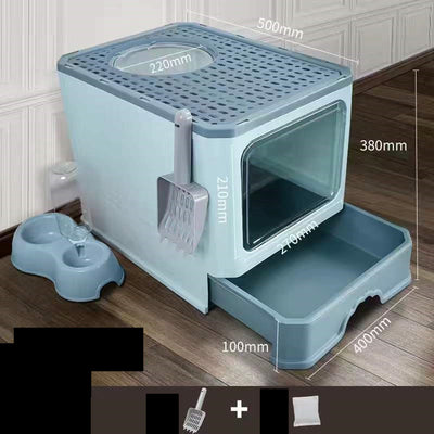 Arenero Plegable con Doble Puerta para Gatos - Image 12