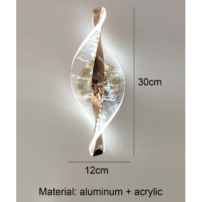 Lámpara de Pared LED Copo de Nieve Aluminio Dorado para Pasillos - Image 11