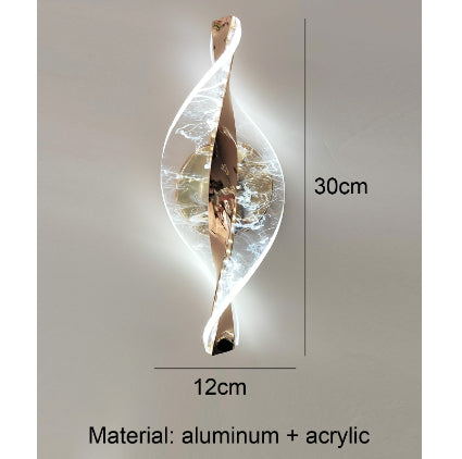 Lámpara de Pared LED Copo de Nieve Aluminio Dorado para Pasillos - Image 11