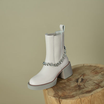 Botas Martin Casual de Suela Gruesa y Punta Redonda para Mujer - Image 4