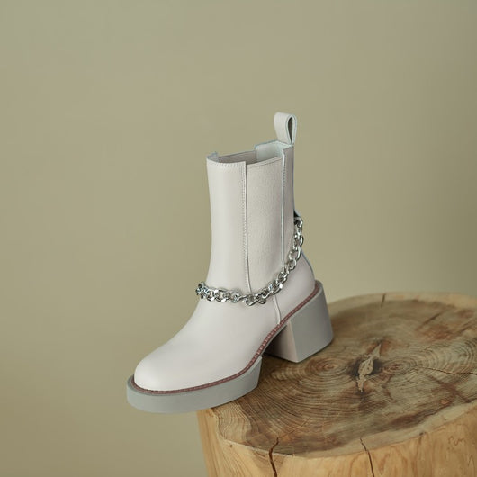 Botas Martin Casual de Suela Gruesa y Punta Redonda para Mujer - Image 4