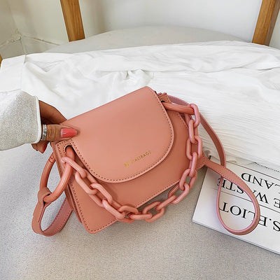 Bolso de Cadena Mate Efecto Hielo con Asa Simple para Mujer - Image 7