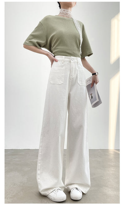 Pantalón Recto Holgado de Cintura Alta con Efecto Adelgazante - Image 20