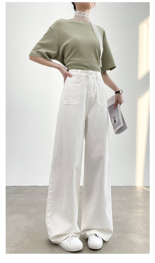 Pantalón Recto Holgado de Cintura Alta con Efecto Adelgazante - Image 20