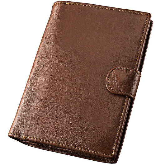 Billetera Vertical de Cuero Genuino con Diseño Literario Hecha a Mano - Image 3