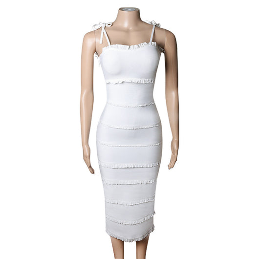 Vestido de Noche Ajustado con Vendaje Elástico - Image 10
