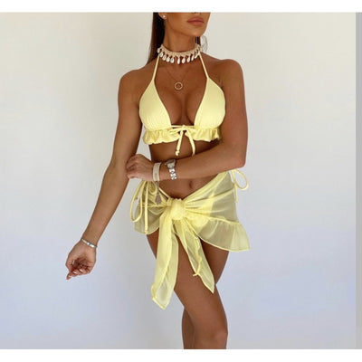 Bikini Deportivo con Falda Plisada de Malla - Estilo Europeo - Image 5