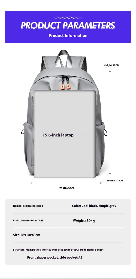 Mochila Casual de Gran Capacidad para Viajes y Estudiantes - Image 16