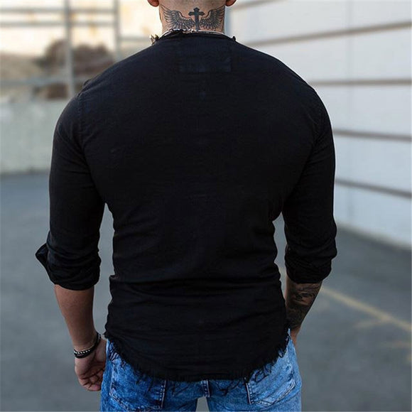 Men's Solid Color Slim Fit Casual Shirt