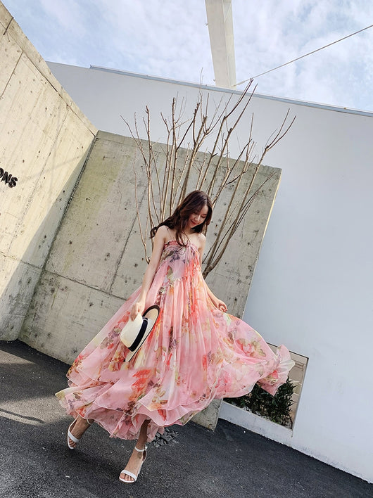 Falda Swing de Gasa Estampada con Corte Irregular - Image 10