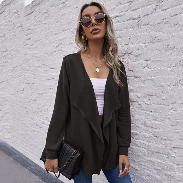 Cardigan Largo de Manga Larga para Mujer - Elegancia Versátil