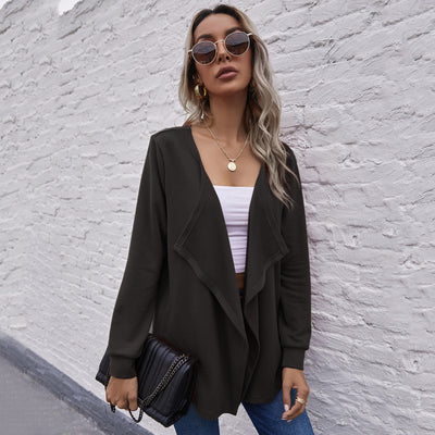 Cardigan Largo de Manga Larga para Mujer - Elegancia Versátil - Image 2