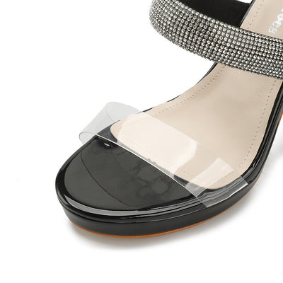 Sandalias Elegantes con Tacón Grueso y Detalles de Cristal - Image 4