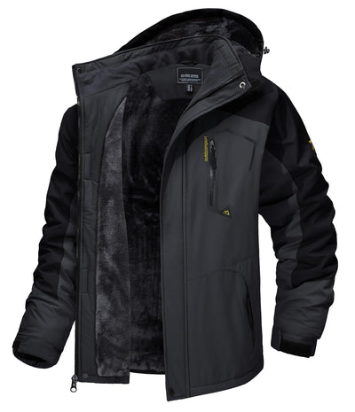 Chaqueta de Invierno Impermeable con Gorro Desmontable - Image 11