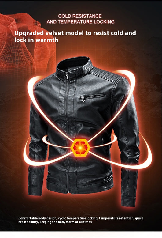Chaqueta de Cuero para Motociclista Retro - Estilo Casual Primavera Otoño - Image 18