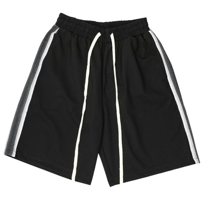 Shorts Holgados Hip-hop Urbanos Cinco Bolsillos Negro y Blanco - Image 6