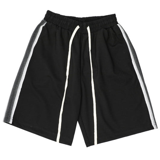 Shorts Holgados Hip-hop Urbanos Cinco Bolsillos Negro y Blanco - Image 6