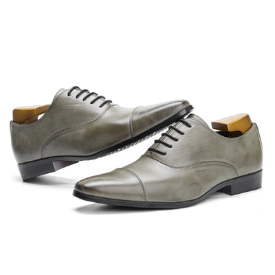 Zapatos Oxford Puntiagudos de Cuero Premium - Estilo Clásico Británico para Hombre - Image 5