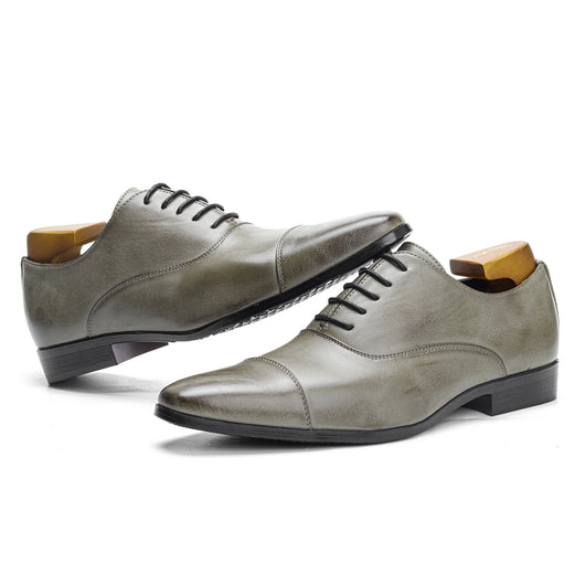 Zapatos Oxford Puntiagudos de Cuero Premium - Estilo Clásico Británico para Hombre - Image 5