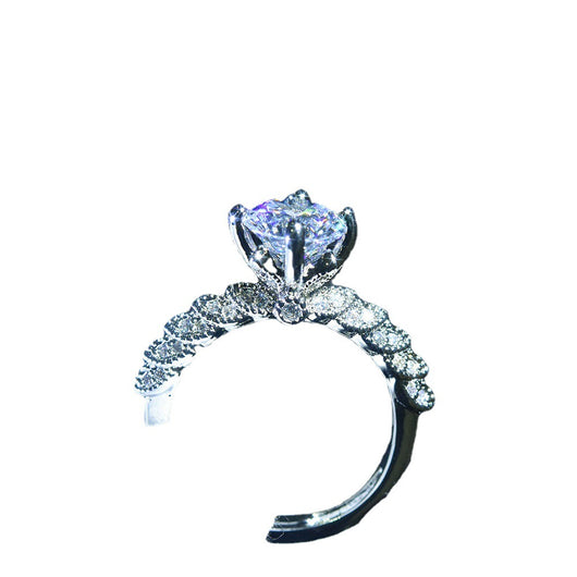 Anillo Diosa de la Fortuna en Moissanita con Baño de Platino - Image 5